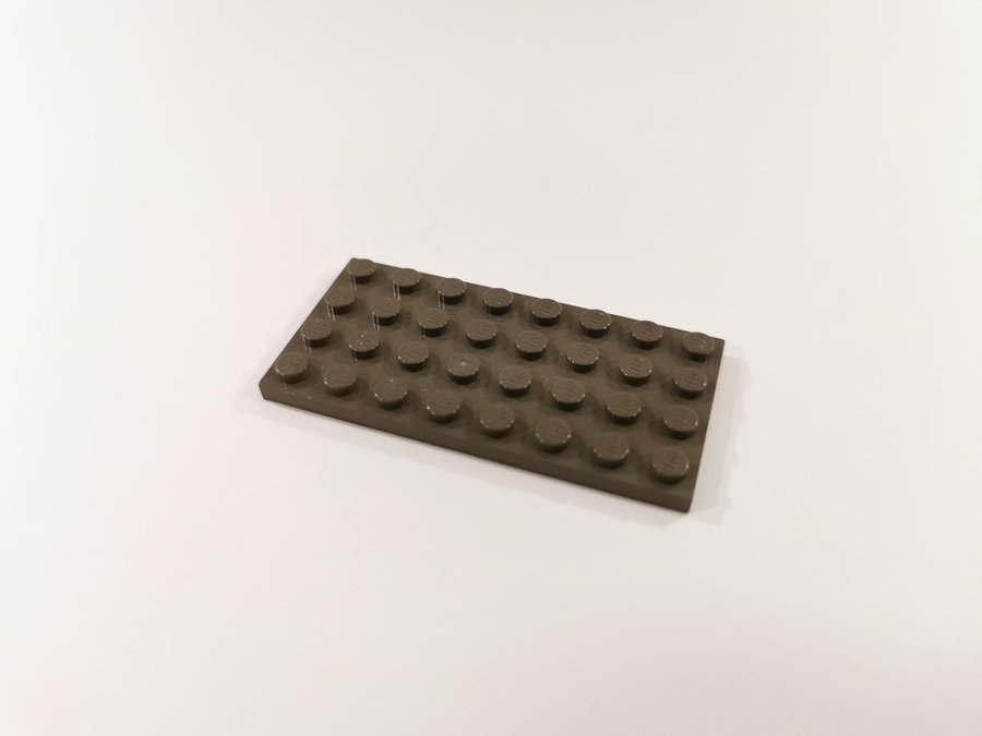 Lego - platta - plate - 4x8 - part 3035 - mörkgrå (old dark gray)