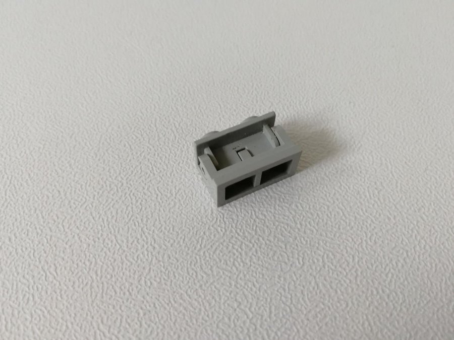 Lego - hinge - gångjärn - 1x2 - part 3937 / 3938 - ljusgrå (old light gray)