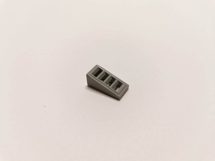 Lego - galler - grill - sned - 2x1x2/3 - part 61409 - ljusgrå (bluish)