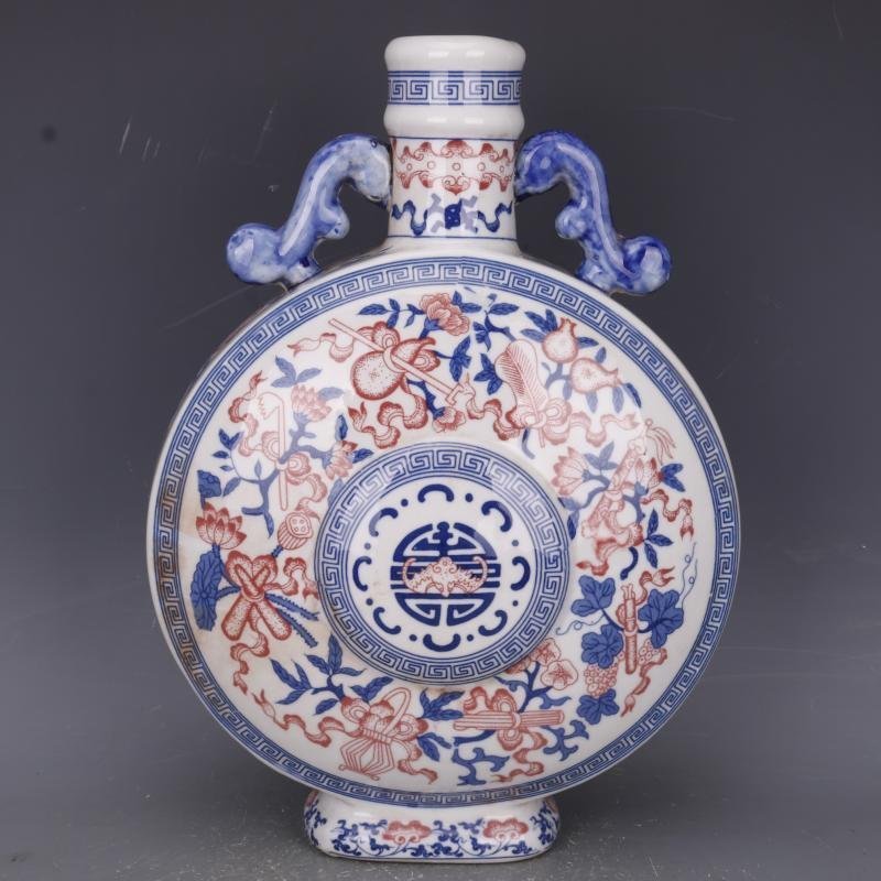 Qing Dynasty kiln open slice handmade antique old goods,