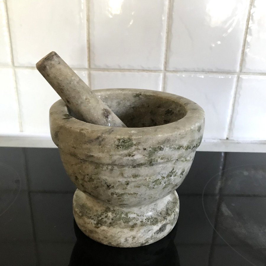 Mortel och stöt pestle sten