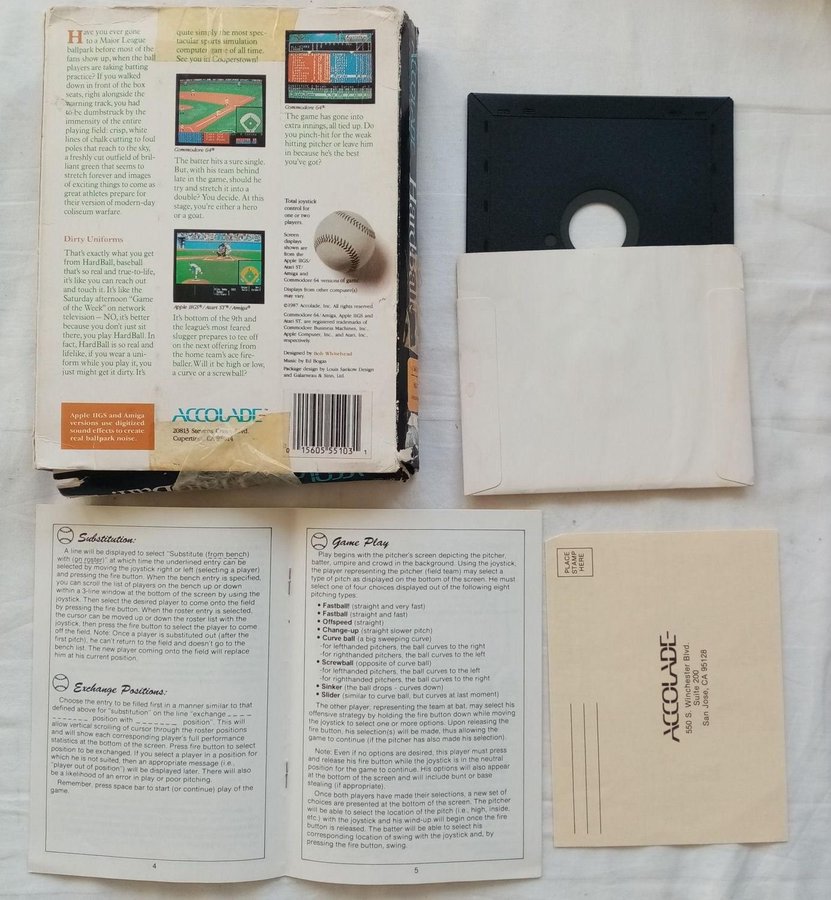 HardBall (Accolade) - US-NTSC - DISK ->TESTAD<- Commodore 64/C64