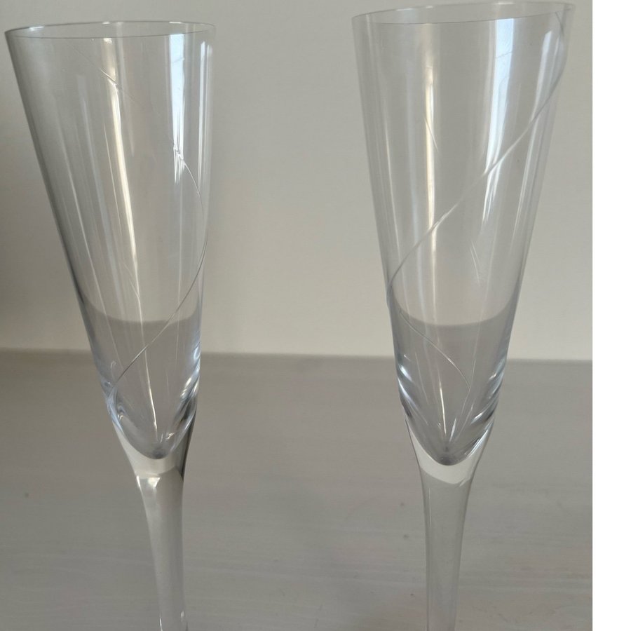 2 st Kosta Boda Line Champagne glas, Anna Ehrner