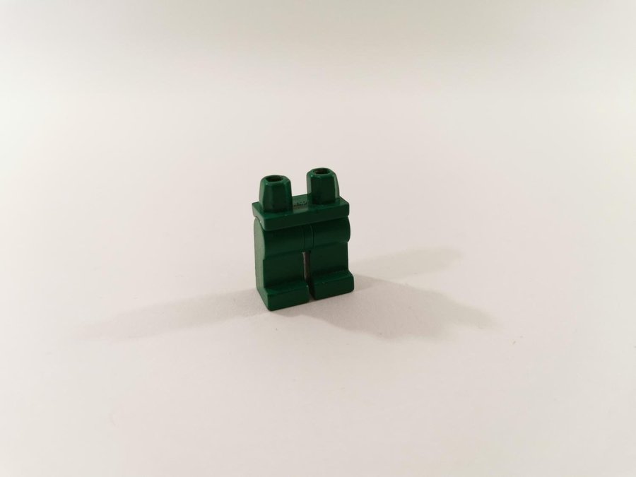 Lego - ben - hips  legs - till minifigur - part 970c00 - grön