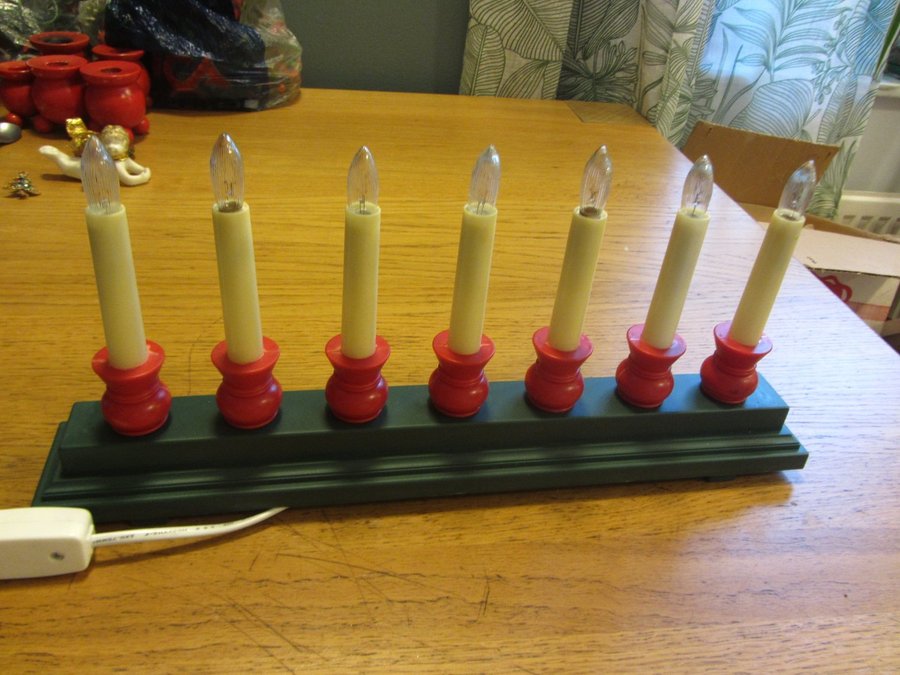 Retro Adventsljusstake Ljusstake Första Advent El-ljusstake Jul