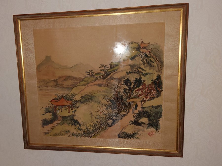 KINA, LANDSKAPS-MÅLNING, TIDIGT 1900-TAL, CHINESE PAINTING EARLY 20TH CENT.