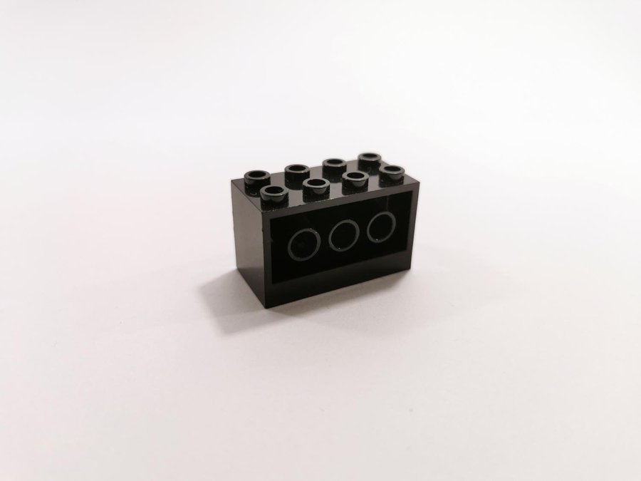 Lego - bit - technic - utan stöd - 2x4x2 - part 6061 - svart