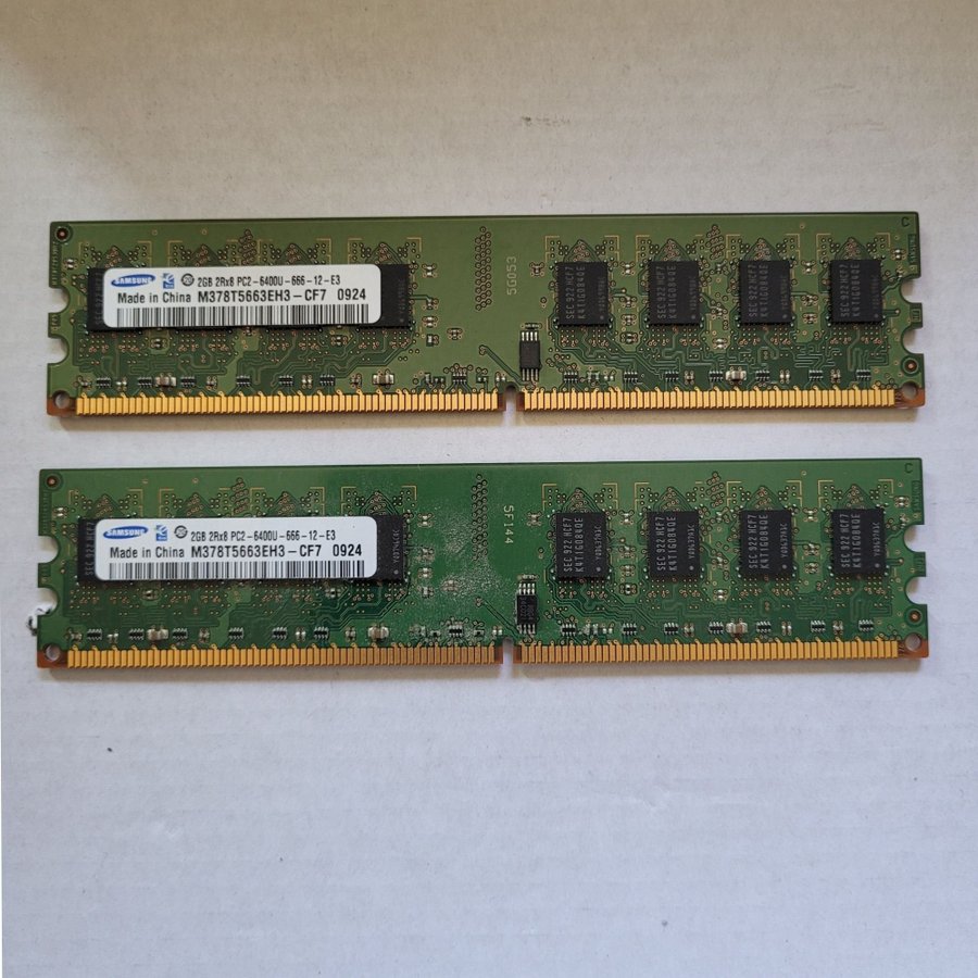 2x Samsung 2GB DDR2 800MHz PC2-6400