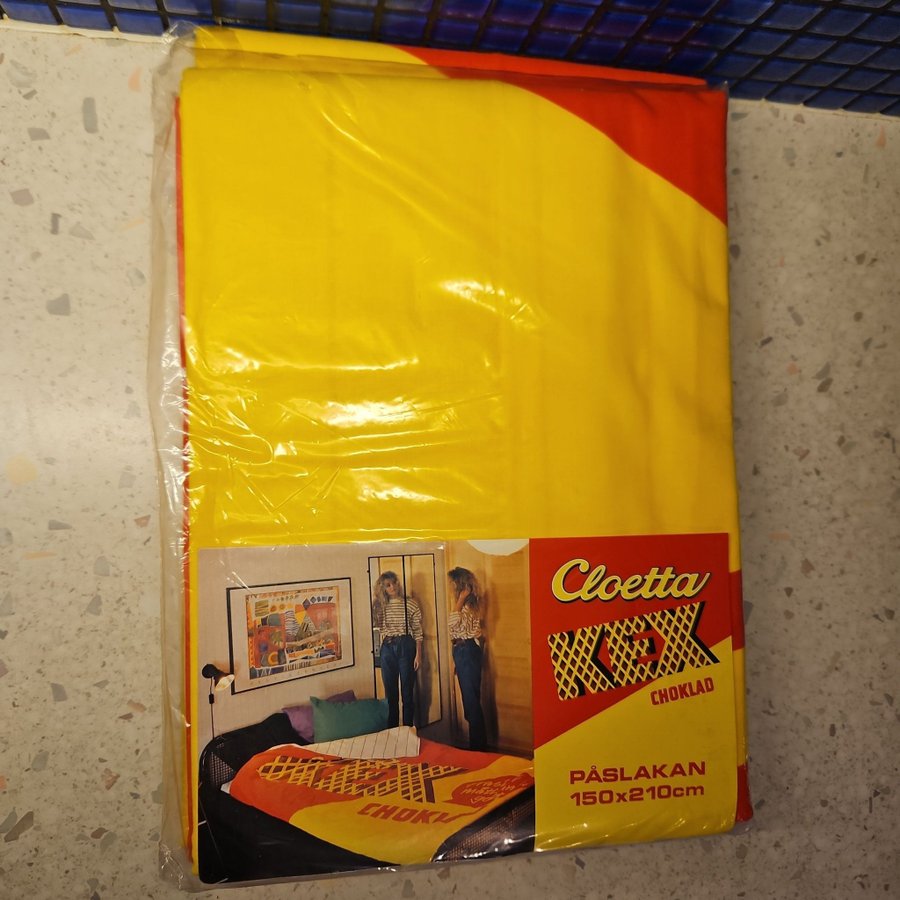 Retro 80 tal Cloetta Kexchoklad påslakan Borås Cotton