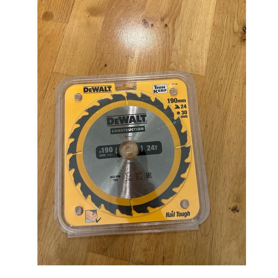 DEWALT DT1944-QZ Sågklinga 190 x 30 mm, 24T