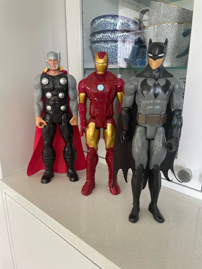 3 x action figur Thor Ironman Batman (Marvel)