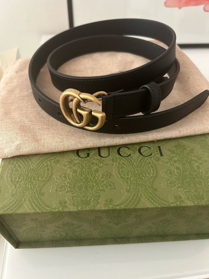 Gucci svart bälte