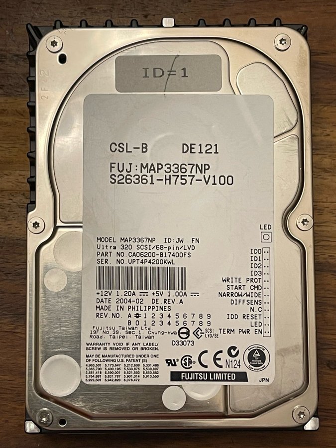 Fujitsu Harddisk MAP3367NP