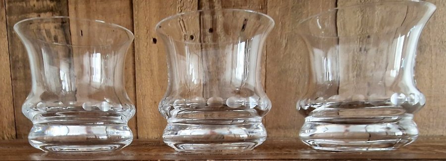 Fantastik 3 st whisky glas i retro vintage design Kosta Boda