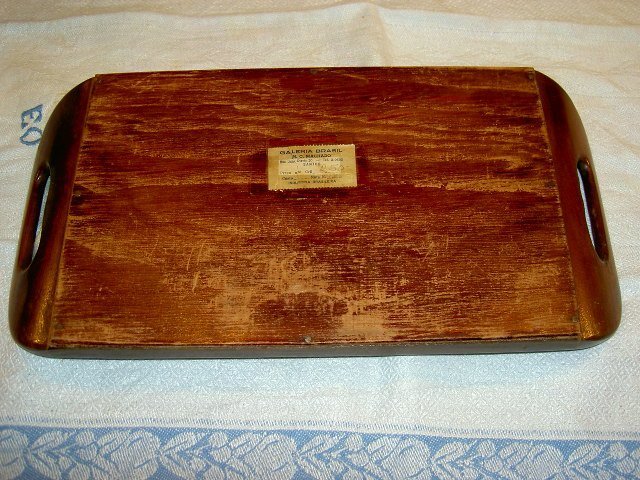 Vintage Bricka "Brasilian Butterfly tray" Fjärilsbricka Taxidermy 40 tal