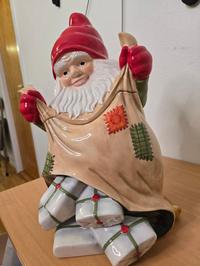 HELT NY 38cm Jultomte tomte kakburk Fyrklövern Collection Lars Carlsson