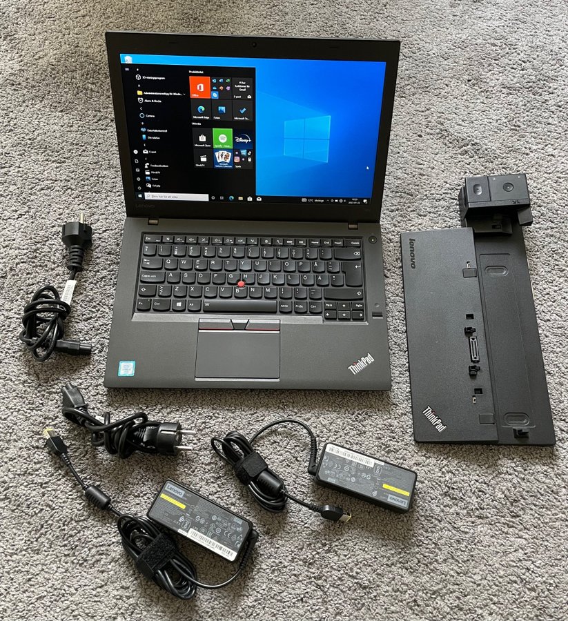 Lenovo  ThinkPad T460 i5 6300U  8 GB  RAM 256 GB SSD FHD IPS Skärmen