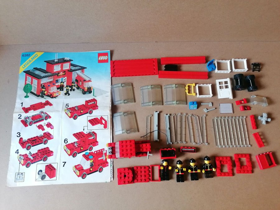 Lego 6382 Brandstation delar