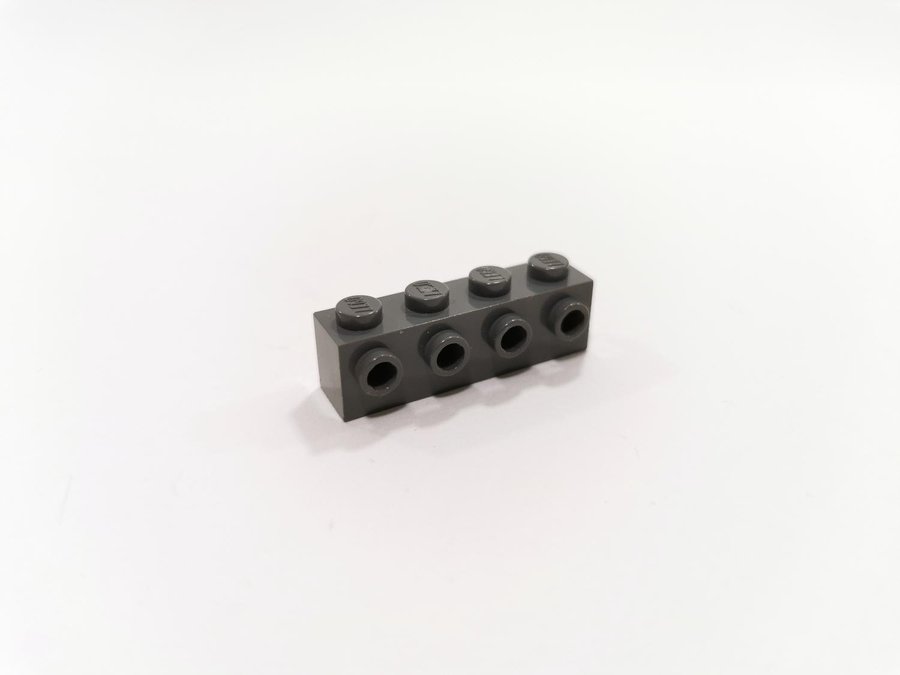 Lego - brick - modifierad - 1x4 - part 30414 - mörkgrå (bluish)