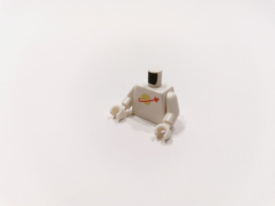 Lego - minifigur - torso - space - part 973p90new2c05 - vit (ny upplaga)