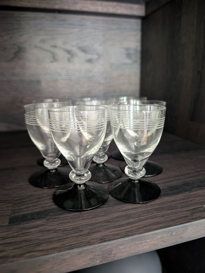 Holmegaard glas svart fot dansk design