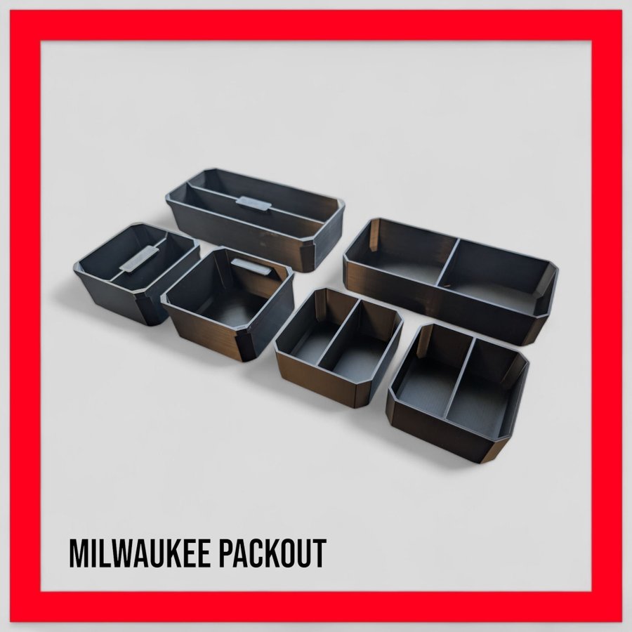 Premium Insatslådor för Milwaukee Packout Set om 6 st