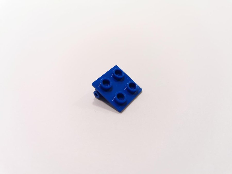 Lego - hinge - top plate - ledad - 2x2 - part 6134 - blå