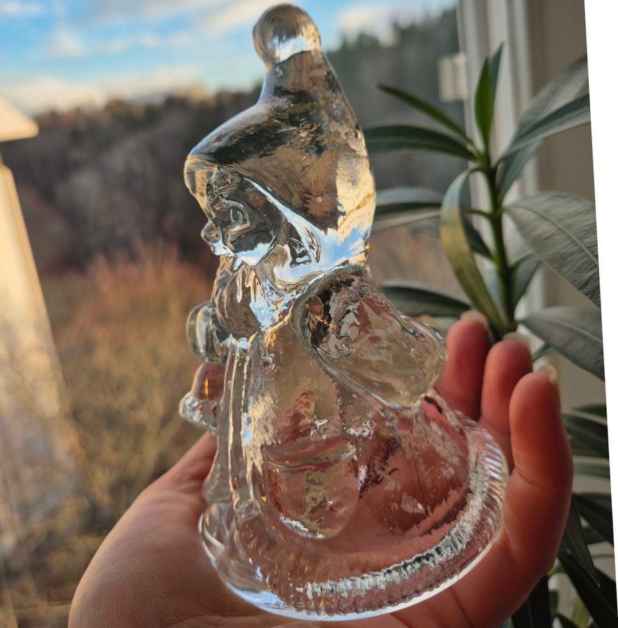 Glasfigur Tomte glasplinga