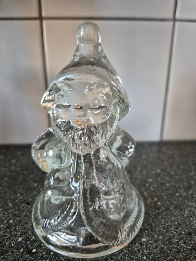 Glasfigur Tomte glasplinga