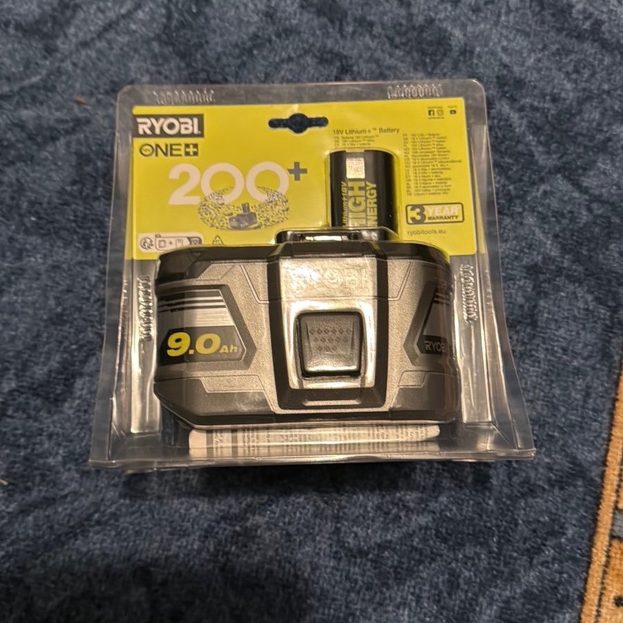 Ryobi One+ 18V 9.0Ah batteri