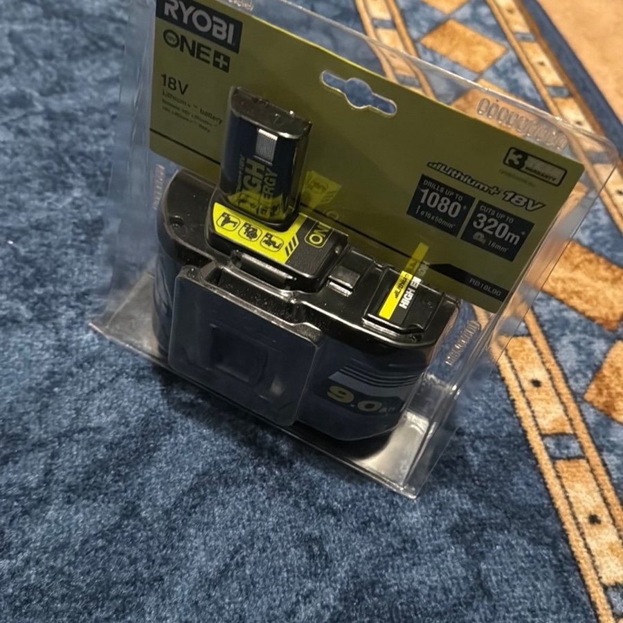 Ryobi One+ 18V 9.0Ah batteri