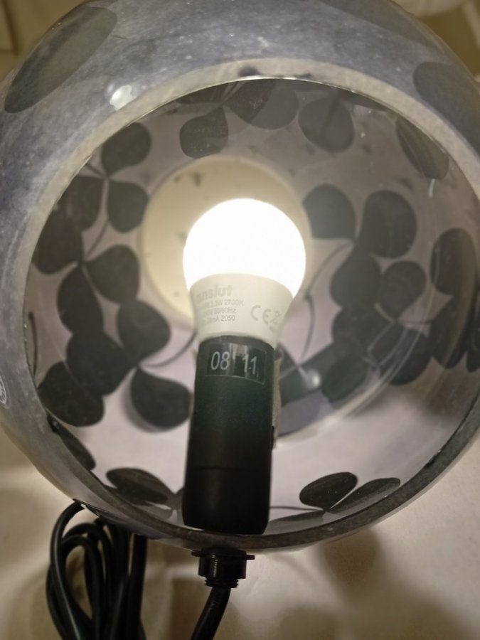 IKEA LAMPA knubbig "handgjord glas 32 CM