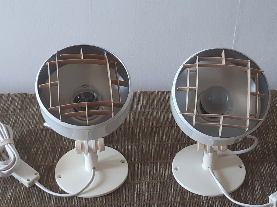 RETRO 70-TAL 2ST. IKEA VÄGGLAMPA METALL PLAST LÄSLAMPA SÄNGLAMPA LAMPA NOSTALGI