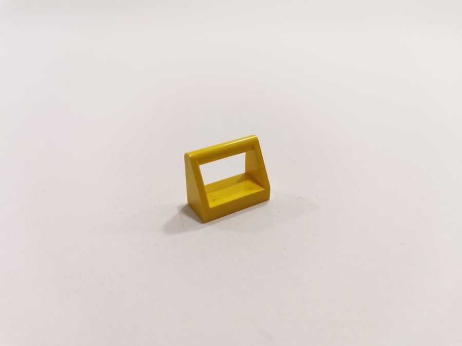 Lego - plate - tile - modified - bar handle - 1x2 - part 2423 - gul