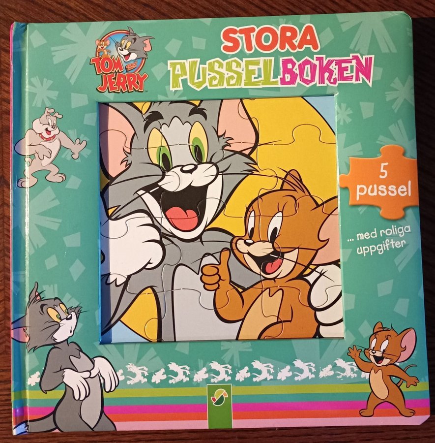 Stora pusselboken - Tom and Jerry / 5 pussel / roliga uppgifter / © 2015