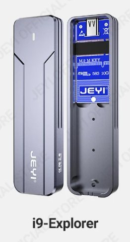 JEYI M2 NVMe NGFF SSD-hölje full aluminium USB 32 Gen 2 10 Gbps