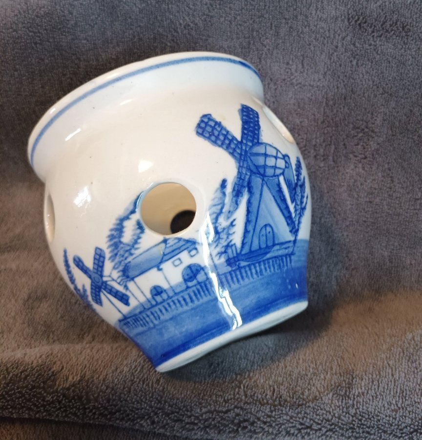 Delft blue blå Holland väderkvarn ljuslykta