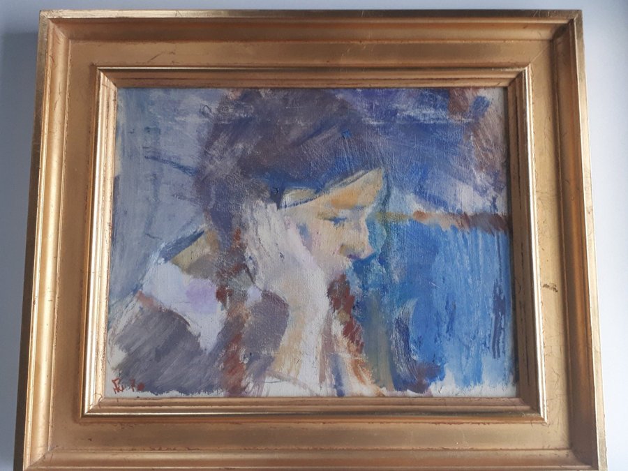 Original POUL NIELSEN Signed Oil Målning. Oljemålning. Oliemaleri. Dansk Tavlor