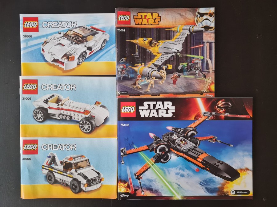 Lego Creator 31006 och Lego Star Wars 75092  75102