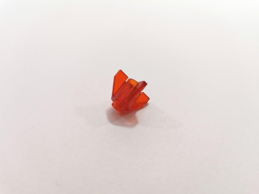 Lego - transparent - raket - vingar - 1x1 - part 4588 - röd (trans red)