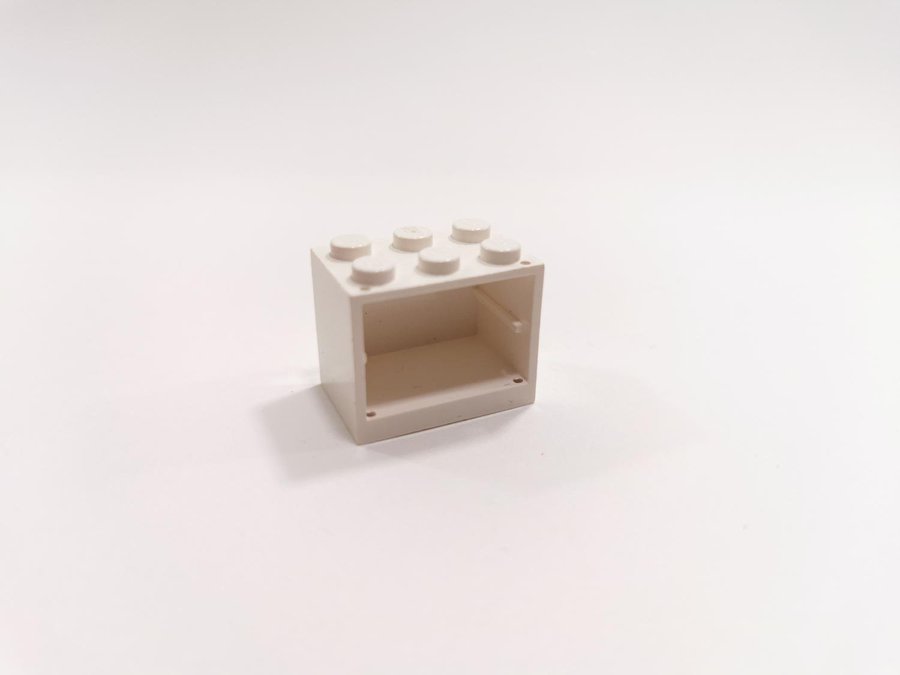 Lego - låda - box - solid stud - 2x3x2 - part 4532a - vit