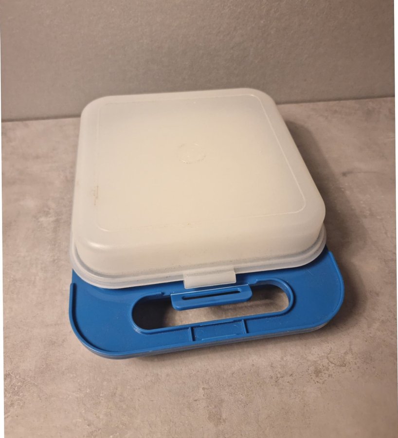 Tupperware - Bärbar Picknickbox med bestick - Retro