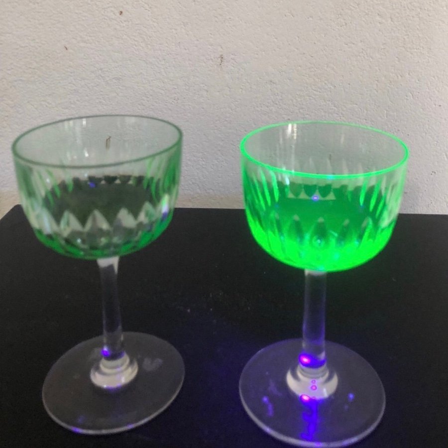 Uranglas 2 slipade glas