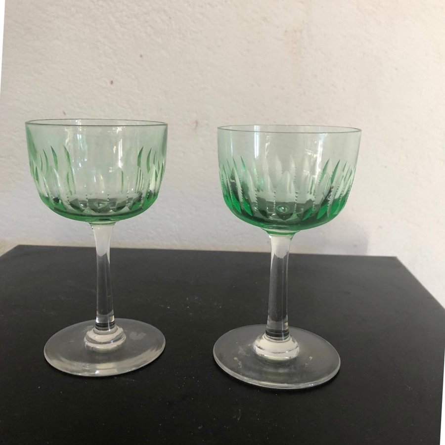 Uranglas 2 slipade glas