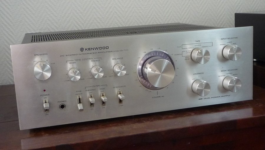 KENWOOD KA-7100, vintage stereo förstärkare, ny servad med garanti