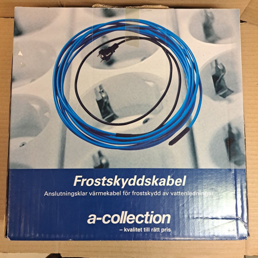 Frostskyddskabel 6 meter, förhindrar sönderfrysta rör.