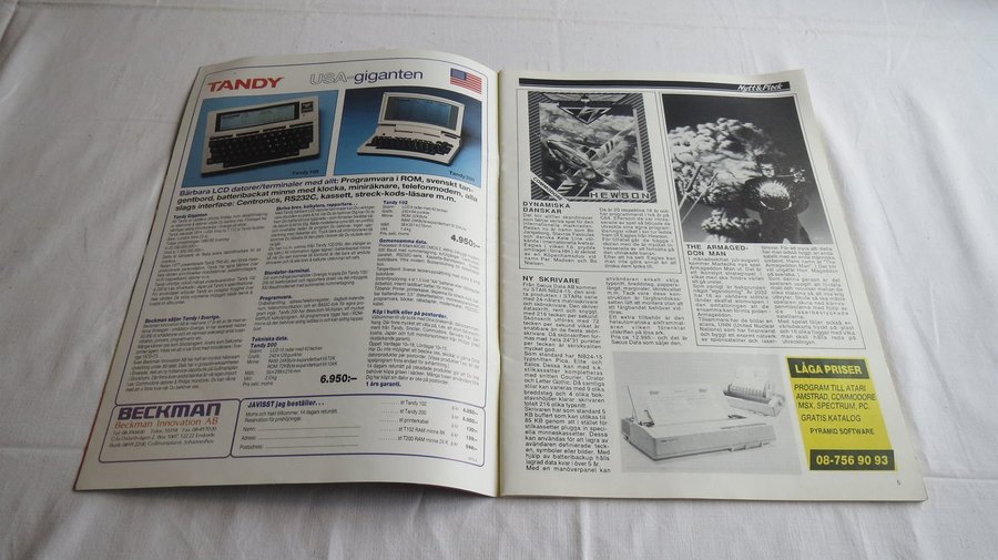 TIDNING / Svenska HEMDATOR Hacking NR 4 - 1987 - Commodore 64, Amiga, Atari mm