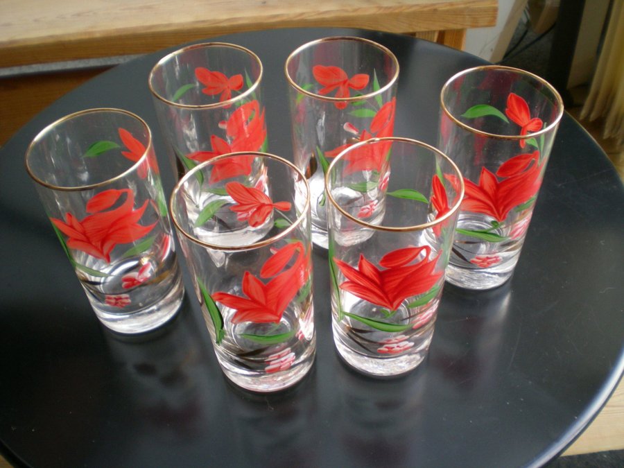 Glas med blommor