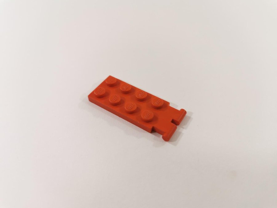 Lego - hinge - plate - 2x4 - part 3315 - röd