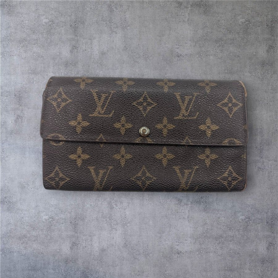 Vintage 1999 Louis Vuitton Sarah Plånbok med kedja liten väska